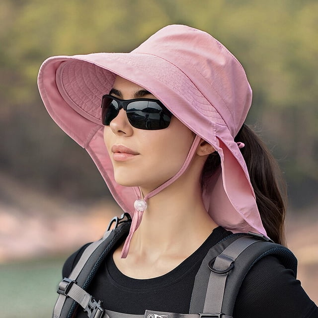Sombrero de pescador de ala ancha para mujer, de poliéster