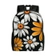 thumbnail image 1 of Disketp Yellow White Daisy Pattern Mochila Unisex de Apertura Lateral Completa, Mochila para Laptop para Escuela, Trabajo y Viajes, 1 of 8