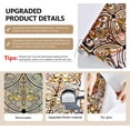 thumbnail image 4 of 3D Stained Glass Window Film, Decorative Window Privacy Film for Bathroom,Front Door,Home, Sun Blocking Heat Control,Static Cling, Golden Ironwork 35.4inch x 78.7inch, 4 of 4