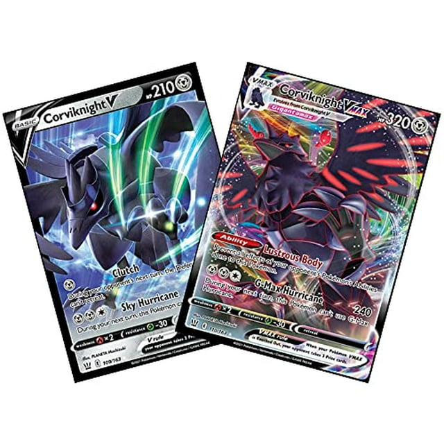 Lote de cartas Pokémon Corviknight Vmax y V Battle Styles 109/163 y 110/163