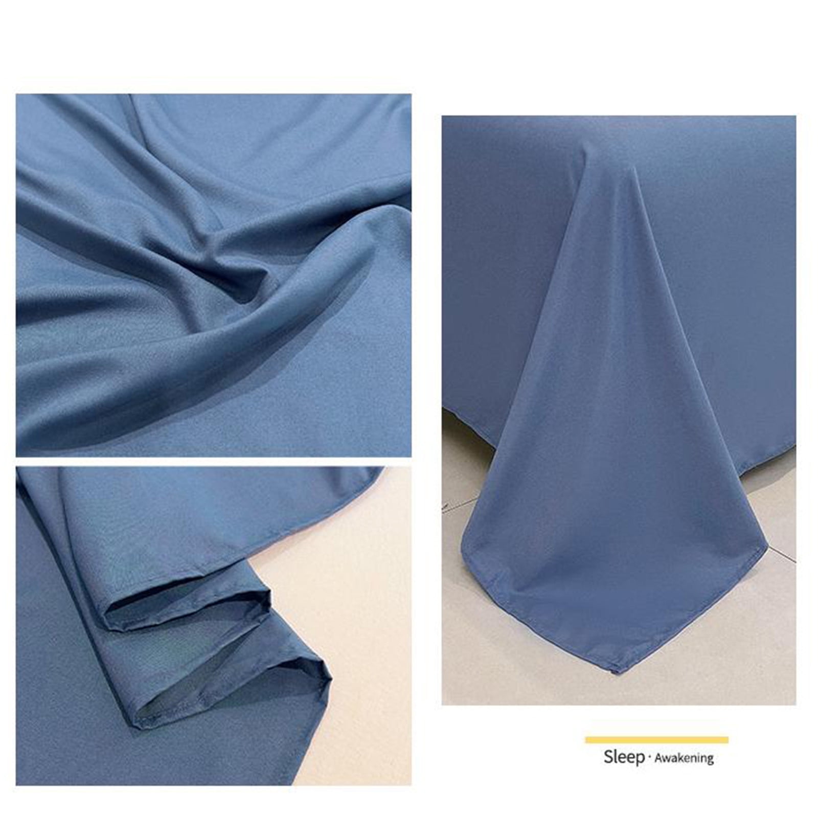 Under $5 Clearance! InsCrazy Bed Sheet, 100% Cotton Household Solid Color, Soft and breathable Bed Sheet Piece 66 x 96"