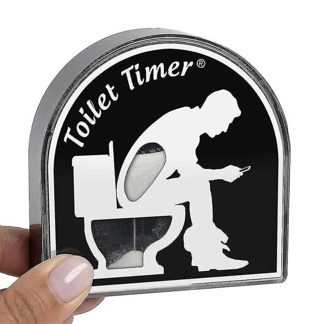Temporizador de inodoro Reloj de arena divertido Arte Artesanía Decoración Ornamento Juguete de escritorio Regalos ShuxiuWang 8390606519870