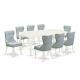 thumbnail image 2 of East West Furniture East-West Furniture DOSI9-LWH-15 - A dining set of 8 amazing dining chairs with Linen Fabric Baby Blue color and a beautiful wood kitchen table with Linen White color, 2 of 6
