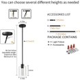 thumbnail image 4 of SHILIU-Black Pendant Lights Kitchen Island - Clear Glass Pendant Light Fixture Multiple Stems Rods 3 Units 12 Inch 3 Units 4 Inch (Black 3 Pack Stem Rod), 4 of 4