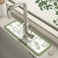 thumbnail image 1 of WIFKLSIIPG Faucet Draining Mat Self Absorbent Draining Mat for Kitchen Counter Mud Faucet Non Drain Pad Mat Drying Mat for Kitchen Splash Guard(Green), 1 of 3