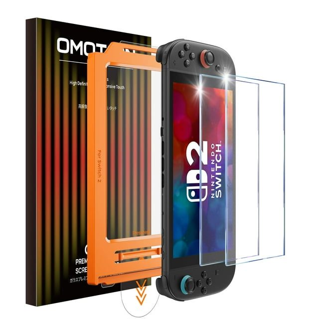 Protector de pantalla OMOTON para Nintendo Switch 2 7.9 pulgadas, mate, paquete de 2