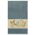 thumbnail image 2 of Authentic Hotel and Spa  Teal Blue Turkish Cotton Wildflowers Embroidered Bath Towel, 2 of 3