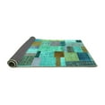 thumbnail image 2 of Ahgly Company Indoor Rectangle Patchwork Turquoise Blue Transitional Area Rugs, 2' x 5', 2 of 4