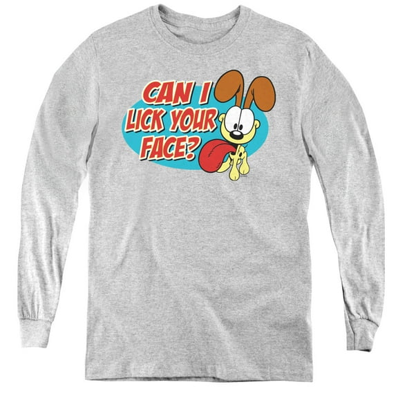 Garfield Question Youth Long Sleeve T-Shirt Athletic Heather