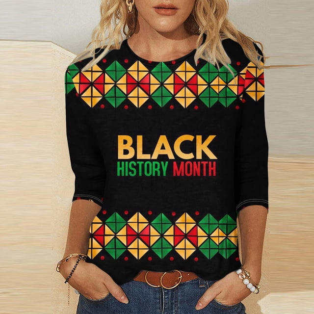 T-Shirts pour Femmes, Imprimé pour la Saint-Patrick, Col Rond, Manches Trois-Quarts, T-Shirt Ample, Saint-Patrick
