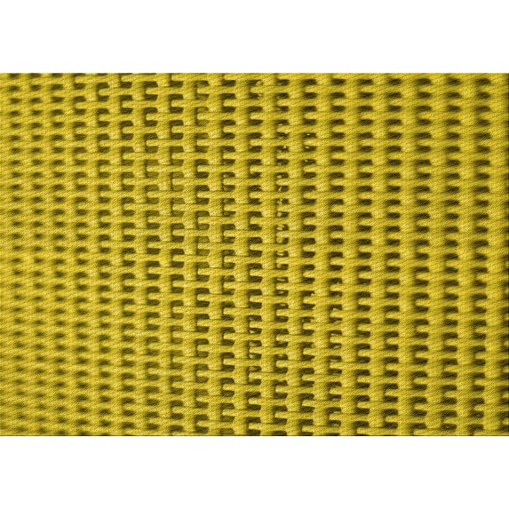 Ahgly Company Machine Washable Indoor Rectangle Transitional Dark Yellow Green Area Rugs, 5' x 8'