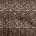 thumbnail image 1 of oneOone Velvet Brown Fabric Text Fabric For Sewing Printed Craft Fabric By The Yard 58 Inch Wide, 1 of 5