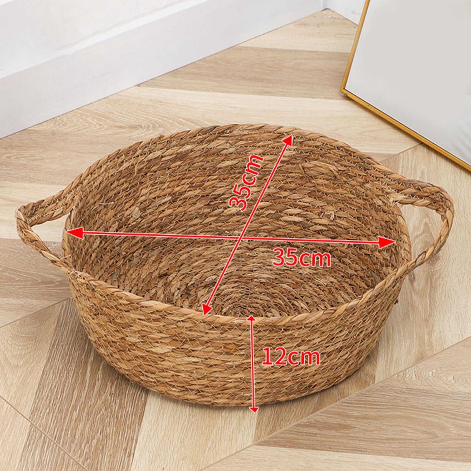 Cat Bed Basket Indoor Lounge Bed Handmade Kitten Bed Pet Scratching Sleeping Bed 35cmx12cm