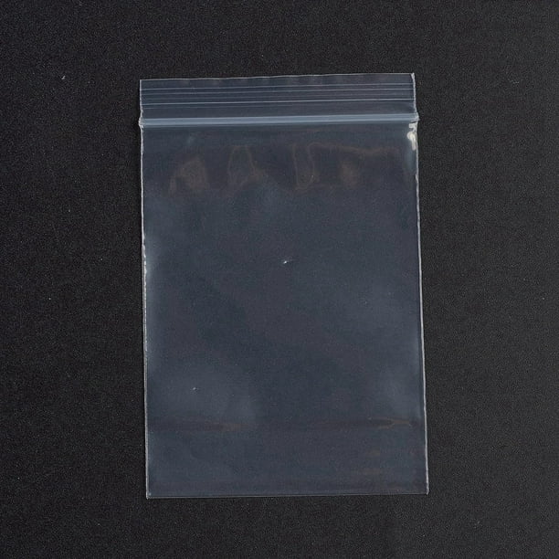 Paquete de 100 bolsas genéricas de plástico resellables con cierre hermético de 2,3 x 3,5 pulgadas, color blanco, grosor: 2,1 milésimas de pulgada (0,055 mm). Ideales para cualquier ocasión.