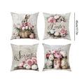 thumbnail image 2 of Farmhouse Floral Throw Blanket Easter Rabbit Living Room Cover for Couch Sofa Bedroom/ 4PCS, 2 of 3