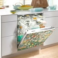 thumbnail image 2 of Yayeee Magnetic Dishwasher Cover for The Front Decoration Home Kitchen Machine Sticker Protector, Beige Floral Garden, 2 of 6