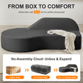 thumbnail image 5 of FocalSweet 91" Comfy Sofa 3 Seater Curved Couch with Deep Seat for Living Room, Plush Chenille, Gray, 5 of 10