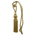 thumbnail image 3 of Beautiful Curtain & Drapery Chainette Tassel Tieback with Turkish Head Design, Medium Size, Tassel Length 6" (15cm), 28" Spread (71cm) # TBTRK6,, Classic Gold #GOLD (Yellow Gold) Set of 4, 3 of 3