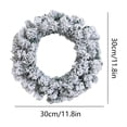 thumbnail image 3 of MXTPOV Flocked Christmas Wreath, Snowy Wreath, Christmas Wreaths for Front Door Party Wedding, Home Decor, 11.8 inch, 3 of 5