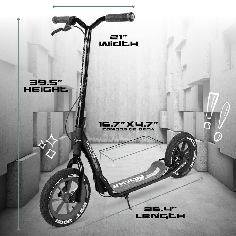 Madd Gear Urban Glide Commuter Kick Scooter for Adults and Madd Gear Urban Glide Commuter Kick Scooter for Adults and
