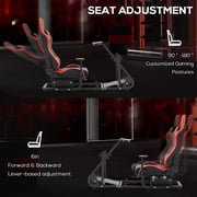 Supllueer Stable Racing Simulator Cockpit Adjustable With Gaming Red Seat Fits Logitech G920 G923 Thrustmaster Fanatec.Excluding electronic devices