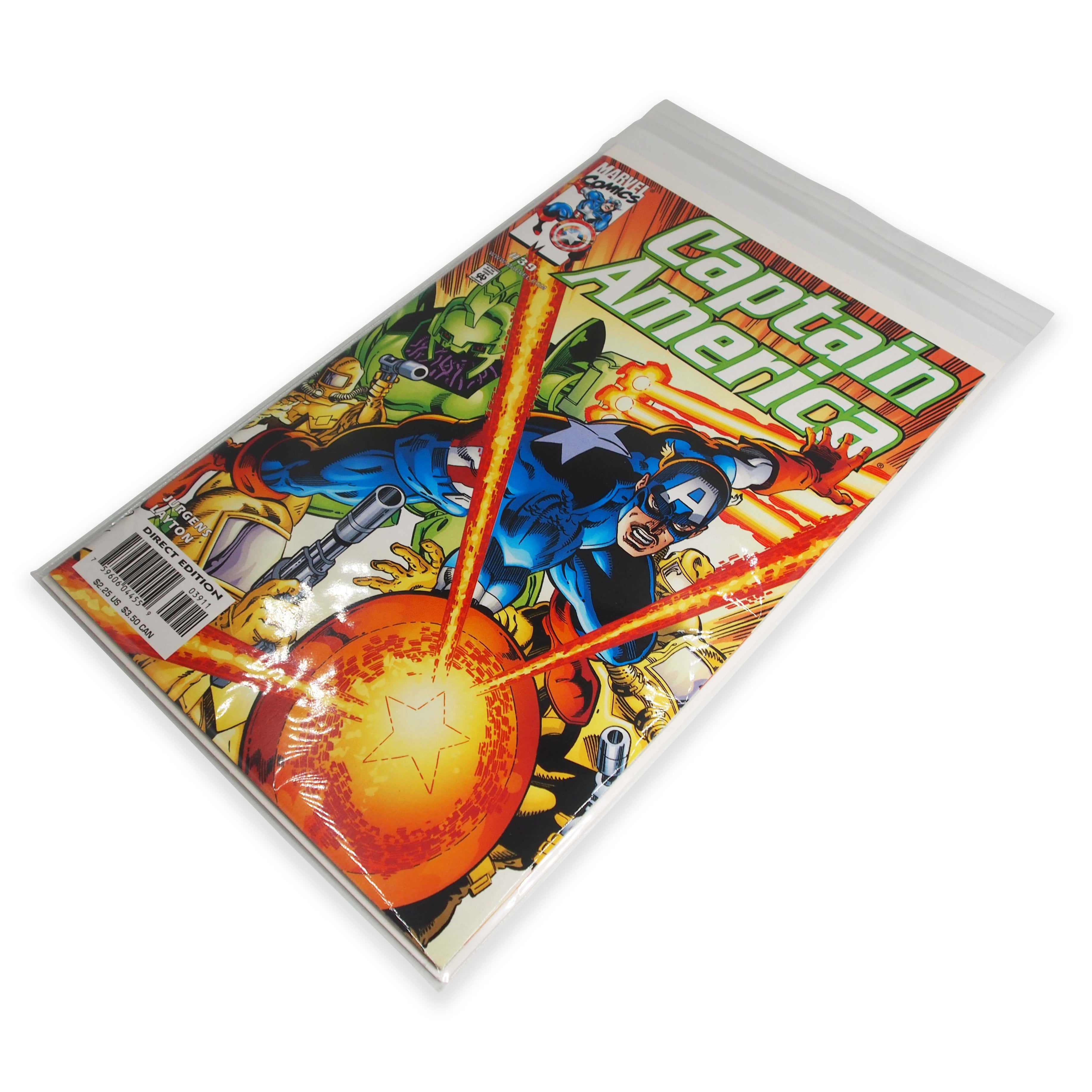 100-pack - Comic Book Sleeves with flap, thickness 50 micron, size 215 x  275 mm, Other Packaging