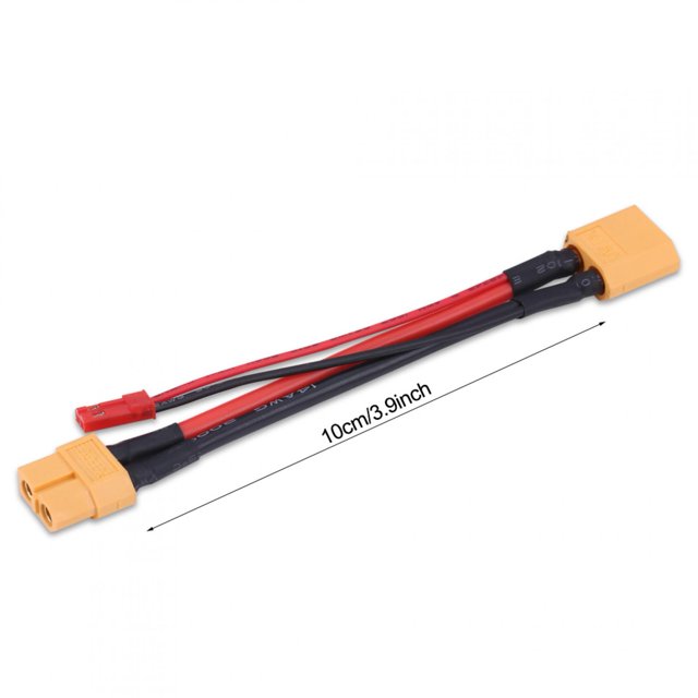 2Pcs XT60 Hembra a 14 AWG XT60 Macho y 22 AWG JST Conector Macho Cable Adaptador RC Accesorio EOTVIA NO