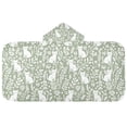 thumbnail image 5 of Yayeee Kids Hooded Towel with Hand Pockets Beach Soft Absorbent Bath Wrap 50 x 23.5 inch, Green Floral Cat Pattern, 5 of 5