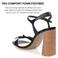 thumbnail image 4 of Journee Collection Womens Dianne Tru Comfort Foam Open Square Toe Stacked Heel Sandals, 4 of 6