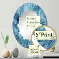 thumbnail image 3 of Designart "Alaska Glacial Beauty " Alaska Round Wall Mirror - Modern Oval Printed Decorative Oversized Mirror - Multiple Color Options, 3 of 4