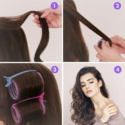 Self Grip Hair Rollers Set, Casewin Plastic Jumbo Size Hair Curlers, Salon Hair Dressing Curlers, Self Holding Rollers for DIY or Hair Salon Curlers for Hair Styling, 12 Pack (Random Color)