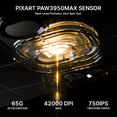 thumbnail image 3 of ATTACK SHARK V8 Wireless Gaming Mouse, Tri-Mode 2.4G/USB-C Wired/Bluetooth, PAW3950MAX Sensor, 42000 DPI, Dual 8000Hz Polling Rate, 59g Lightweight Design, PC/Mac Compatible, Black, 3 of 10