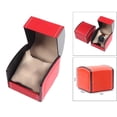 thumbnail image 3 of Caja de Reloj de material cuero , Organizador de Soporte de Almacenamiento, Joyero para Pendientes de Relojes lsera, Duradero rojo Yinane Caja de reloj negra, 3 of 8