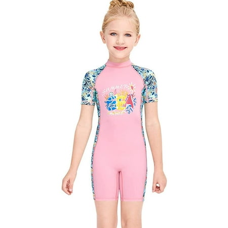 Kids Wetsuit Shorty, 2mm Neoprene Thermal Wetsuit for Girls, One Piece ...