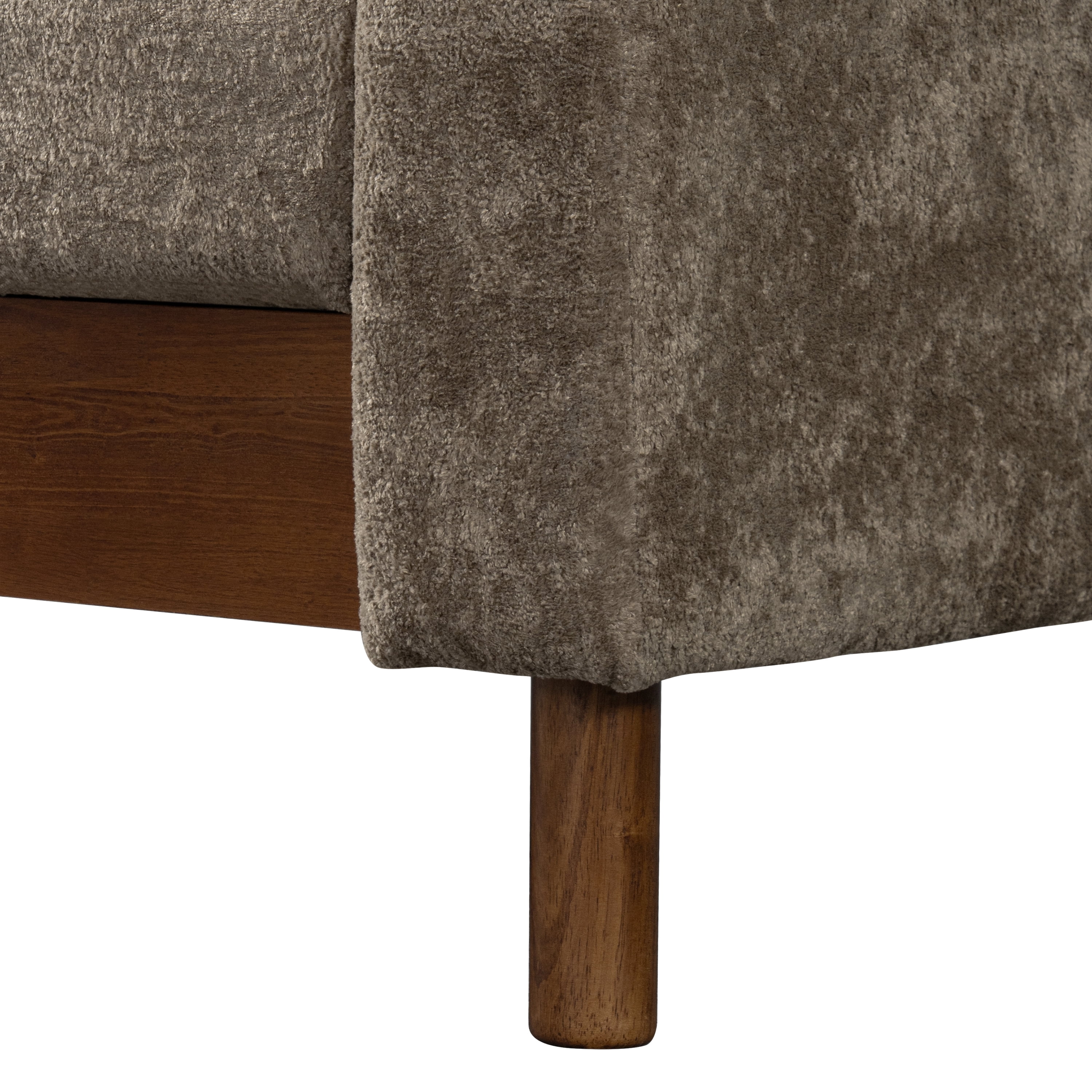 GARITIN 3 Seater Sofa 78 Inch, Chenille Upholstered Couch with Square Arms and Tufted Pillow Back for Living Room Apartment, Brown