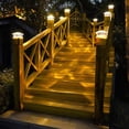thumbnail image 6 of CuiLiyq 1 Pack Solar Post Cap Lights Outdoor, 5.8" x 5.8" x 3.7" Bright Solar Post Lights Outdoor Waterproof, for Deck Fence Posts Garden Patio Decor (Black), 6 of 9