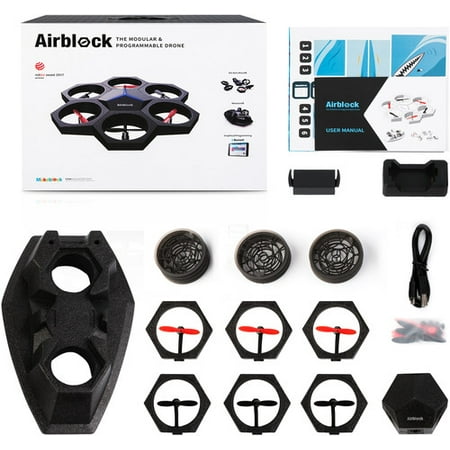 Airblock Indoor Programmable Drone and Hovercraft