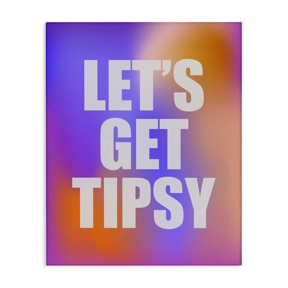 Stupell Industries Eclectic Bold Let's Get Tipsy Canvas Art, 16 x 20, by House of Lulu