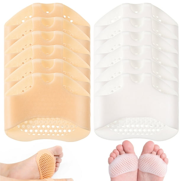 Minnieouse Paquete de 6 almohadillas de silicona para el antepié, plantillas para tacones altos, cojín para deportes, correr, senderismo, protectores de Juegos de manicura Minnieouse BFH000605-00