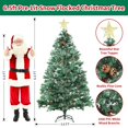 thumbnail image 2 of Bingirl 161: 6.5ft Pre-Lit Artificial Christmas Tree with 350 Multi-Color Lights, 80 Pinecones, 1000 Branch Tips, 8 Lighting Modes, and Tree Topper Star - Easy Assembly for Holiday Decor, 2 of 6