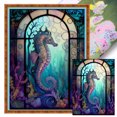 thumbnail image 1 of Kit Punto Cruz Con Caballito Mar Hilo Algodón Ecológico Bordado 11CT Obra Arte, 1 of 9