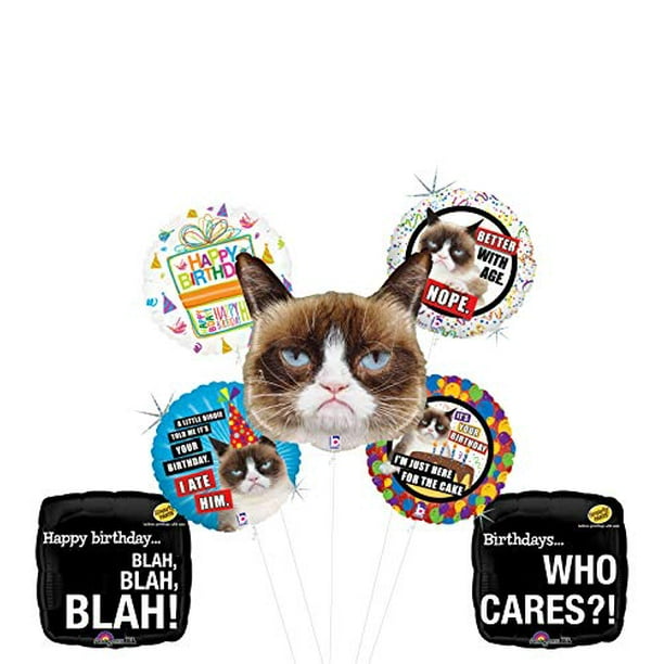 Grumpy Cat Birthday Party Supplies Who Cares Balloon Bouquet
