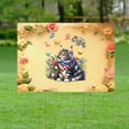 thumbnail image 2 of Maine Coon Celebrates Spring and Enjoys a Happy Easter Yard Sign Cat Lover Kitten Owner Gifts Outdoor Home Lawn Garden Porch Decor - 02001, 2 of 5