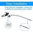 thumbnail image 3 of ABCISI Universal Side Mount Toilet Handle Fit for Kohler 87115-CP, Left Toilet Flusher Replacement Kit Compatible with Kohler/TOTO Toilet Tank, Polish Chrome, 1-Pack, 3 of 9