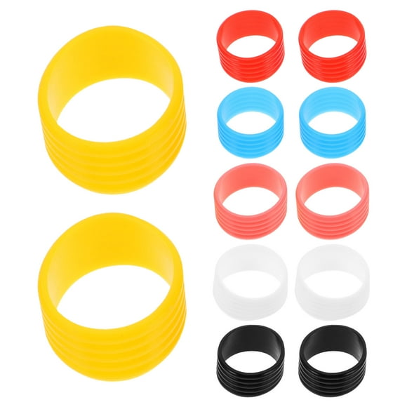 HAMPPLIES 12Pcs Squash Racket Grip Ring for Shock Absorption in Outdoor Training