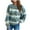 Blue, variant on successthop Striped Sweaters Womens Knit Long Sleeve Outwear Crewneck Top Ribbed Cuff Crochet Color Block Clothes Blue S