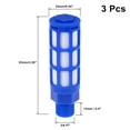 thumbnail image 2 of 3pcs Plastic Pneumatic Muffler Exhaust Air Line  3/8 PT Blue, 2 of 4