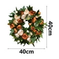 thumbnail image 4 of yuksok 40cm Spring Door Wreath Peony Spring Garland Welcome Sign Silk Flowers Large for, 4 of 9