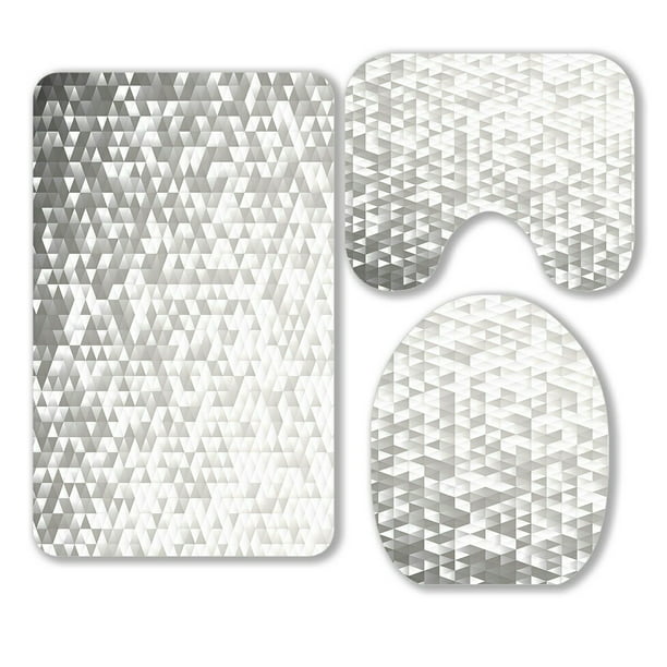 ABPHQTO Silver Gray Blinking Glitter Glittering Sequins Mosaic 3 Piece ...