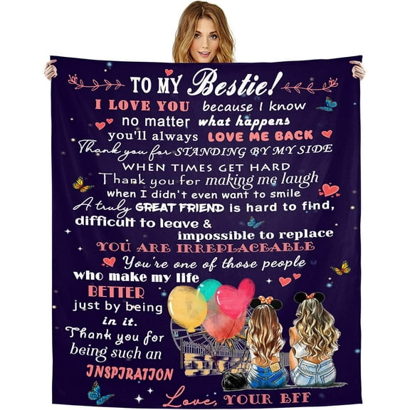 LHSHID Best Friend Blanket Best Friend Birthday Gifts for Women Gifts for Best Friends Women Gifts for Best Friends Women Friendship Gifts for Women Friends